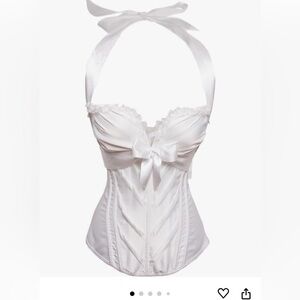 White Halter Corset